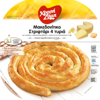 Μακεδονίτικο Στριφτάρι 4 Τυριά με κασέρι, κεφαλογραβιέρα, γκούντα και ημίσκληρο τυρί