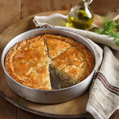 Κρεατόπιτα με πράσα Χρυσή Ζύμη