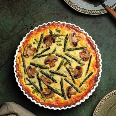 Ταρτα με μανιταρια και γραβιερα κρητης