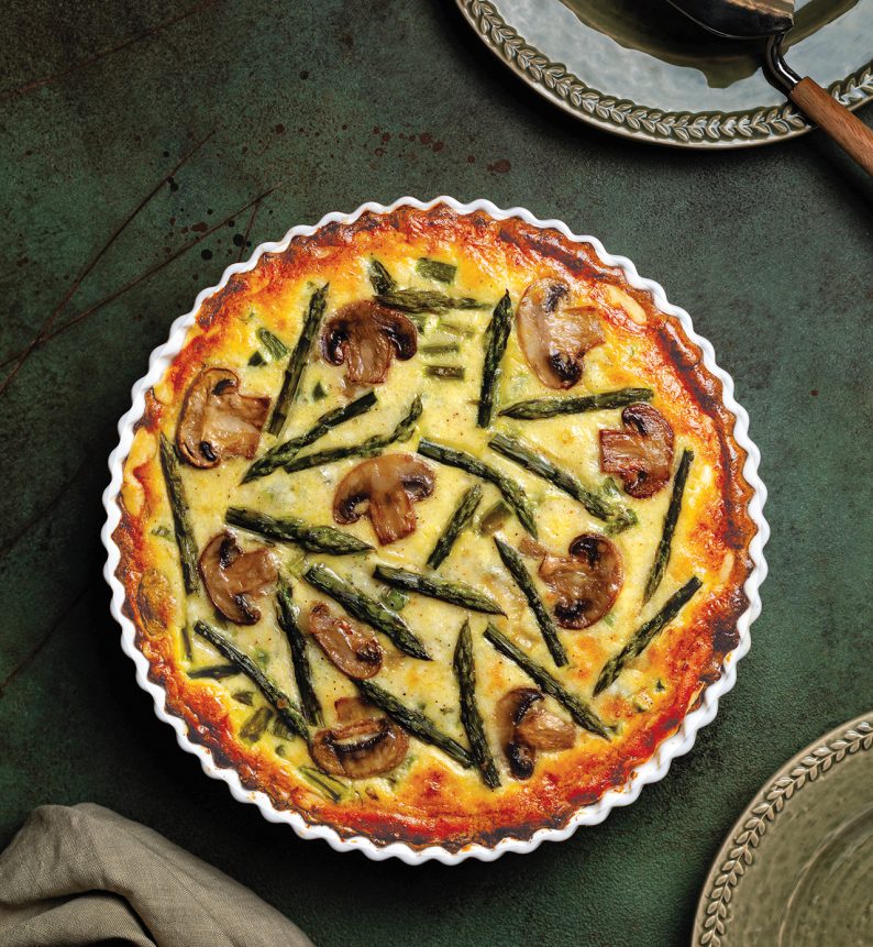 Ταρτα με μανιταρια και γραβιερα κρητης